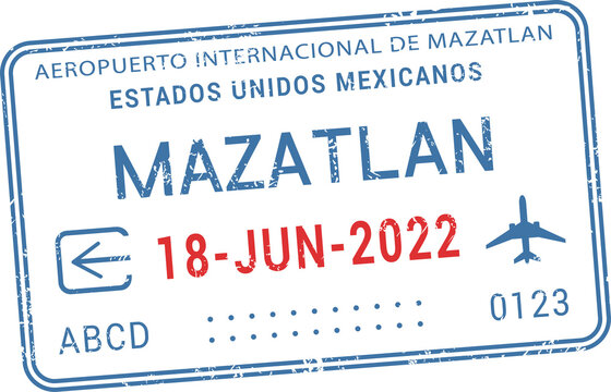 Mazatlan international airport travel visa stamp