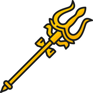 recommend clip art: Trishula trident divine symbol in Hinduism Jainism