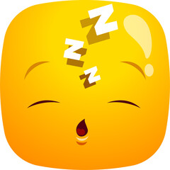 Sleeping face emoji with zzz sound from open mouth