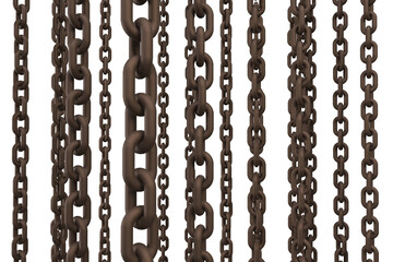 3d image of rusty chains