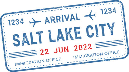 Arrival to Salt Lake City passport travel stamp