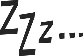 Obraz premium ZZZ doodle bedtime sleep. Snore, vector ZZZZ icon