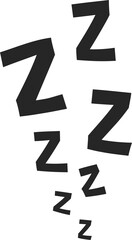 Sleepy dream comic icon. Sleep zzzz doodle symbol