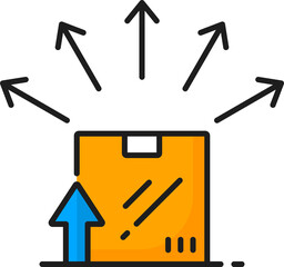 Resource planning ERP icon. Delivery cargo control