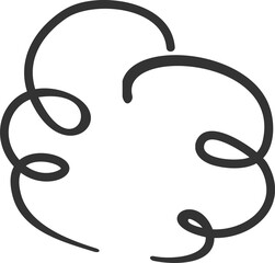 Cartoon bomb explosion, smoke burst, steam vapor