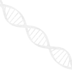 Double helix DNA over white background