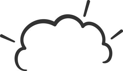 Cartoon bomb explosion, burst effect and smoke