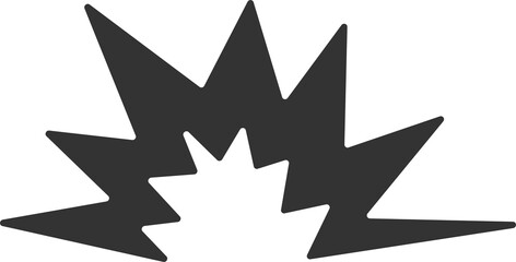 Bomb explosion burst sign, comic boom puff effect