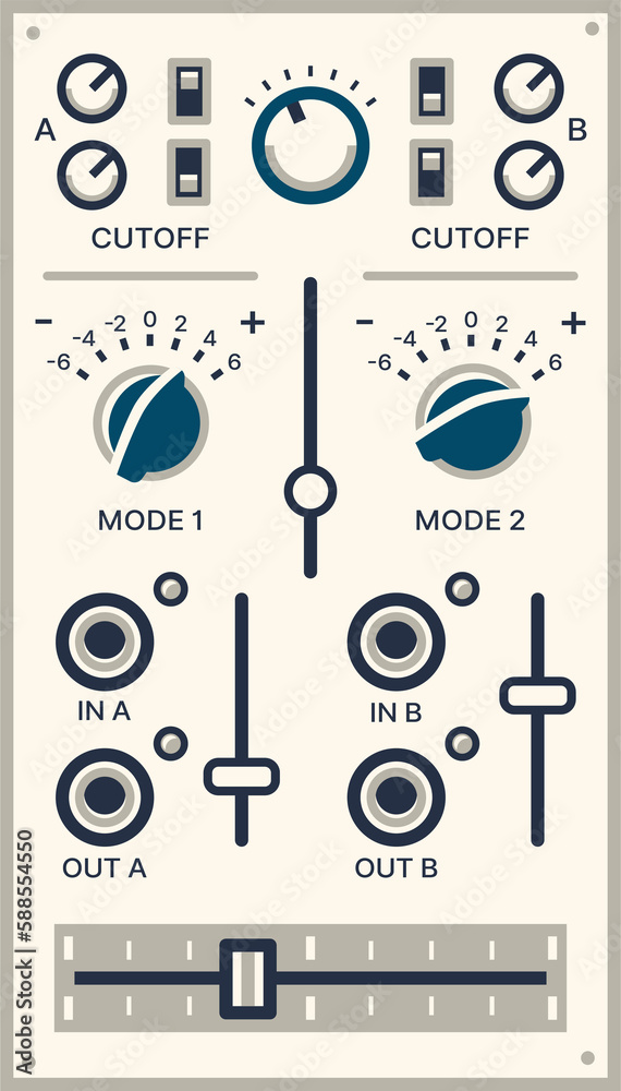 Poster Retro dashboard measurement panel input output