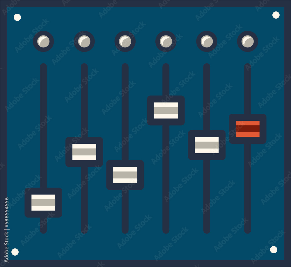 Poster retro dashboard control panel, spacecraft element