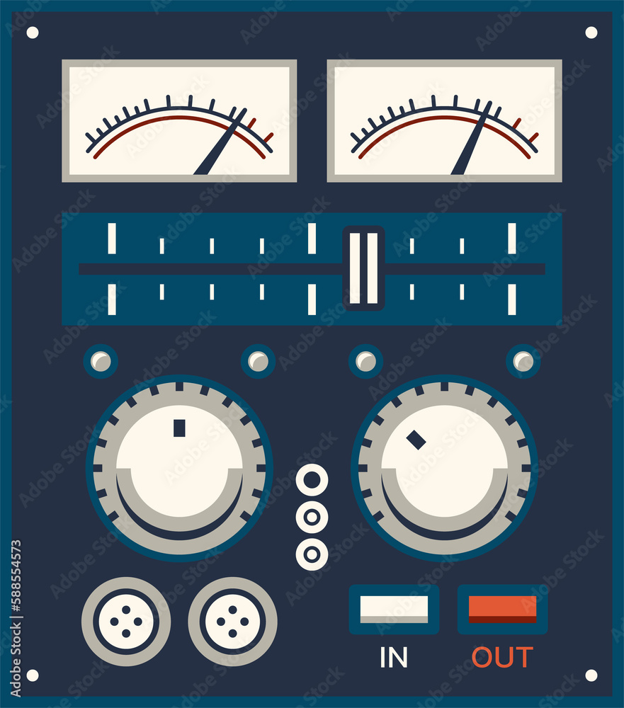 Poster Control panel element for spacecraft or station