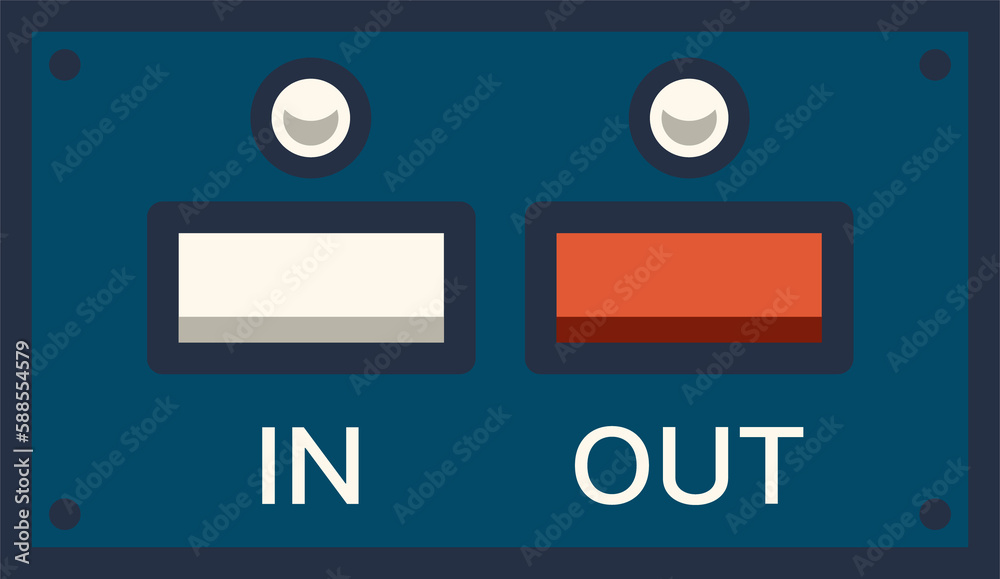 Poster Console device dashboard in and out button knob