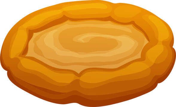 Cartoon tandoor flatbread, indian cuisine bake