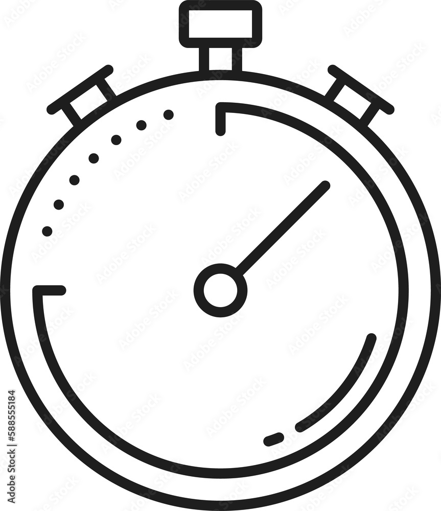 Poster stopwatch timer isolated stop watch tracker icon