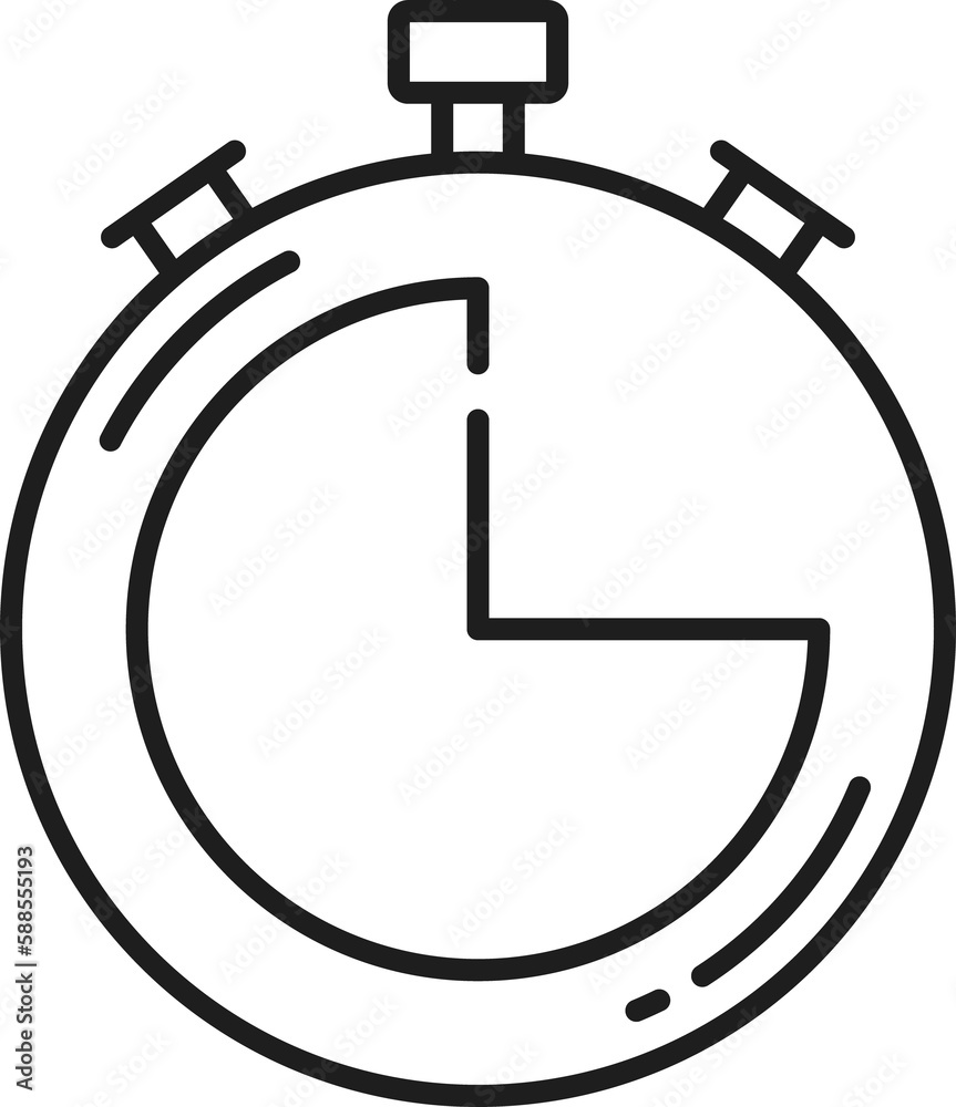 Aufkleber Stopwatch timer isolated stop watch tracker icon
