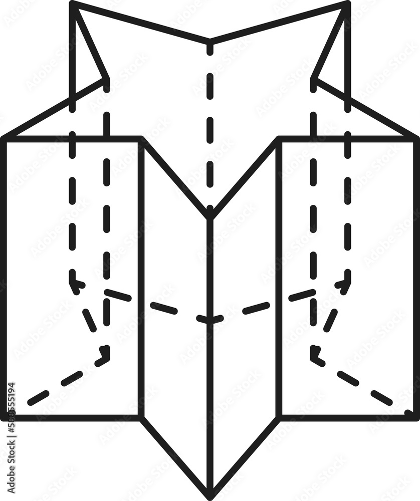 Poster star simple geometric shape, mathematics object