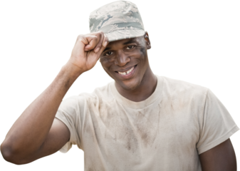 Portrait of smiling military 