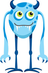 Funny monster cute cartoon character personage