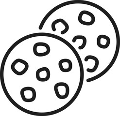 Cookies with chocolate crisps, fastfood snacks