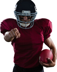 Portrait of American football player pointing © vectorfusionart