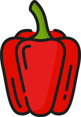Raw red vegetable capsicum bulgarian bell pepper