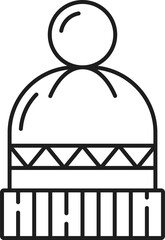 Hat sweden winter cloth line art cap outline icon