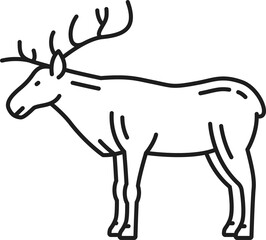 Buck reindeer animal German hunting sport mascot