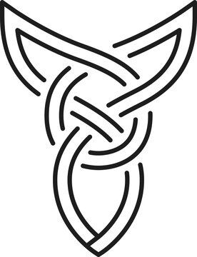 Celtic, Scandinavian knot-work outline icon