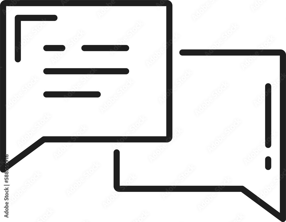 Leinwandbilder speech bubble abstract memo dialog message doodle