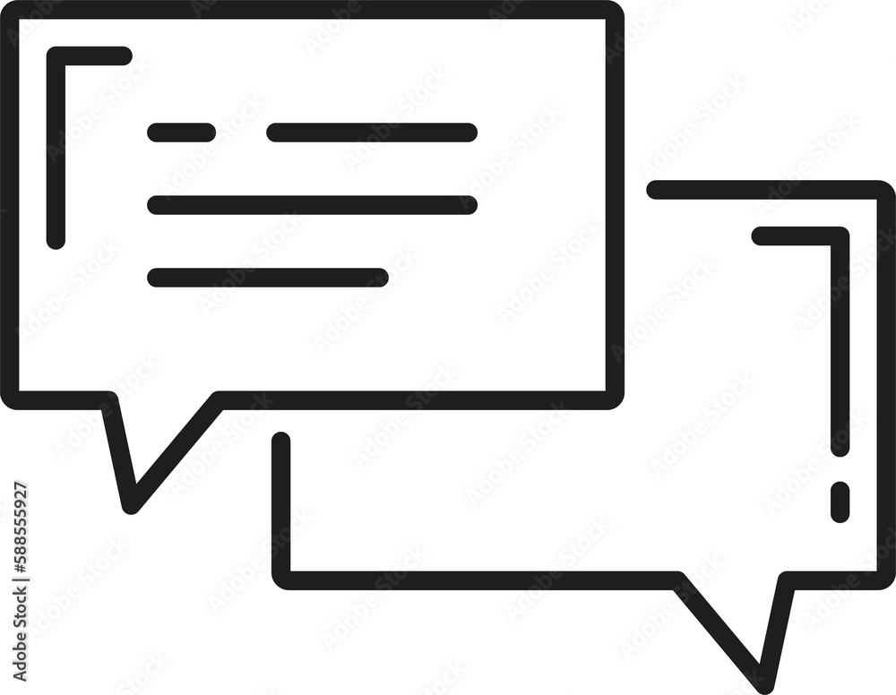 Aufkleber message or chatting box, think memo speech bubble