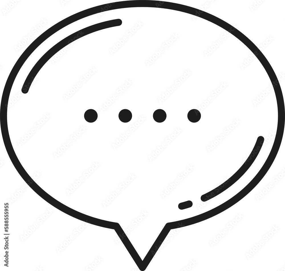Leinwandbilder Message dialog doodle, speech bubble abstract memo