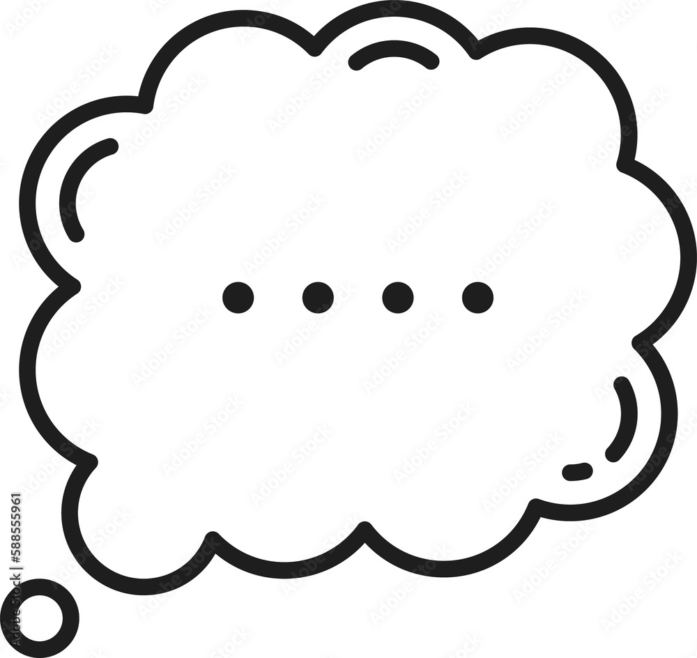 Aufkleber think memo speech bubble, message or chatting box