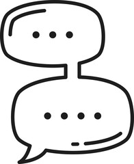 Message or chatting box, think memo speech bubble