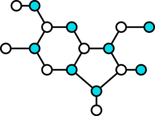 Medical molecule icon, DNA chromosome atom icon