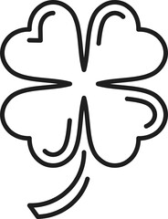 Four leaf clover, St. Patrick's day line icon