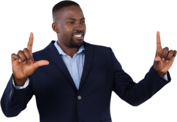 Businessman forming a finger frame