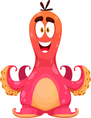 Funny monster cute cartoon character personage