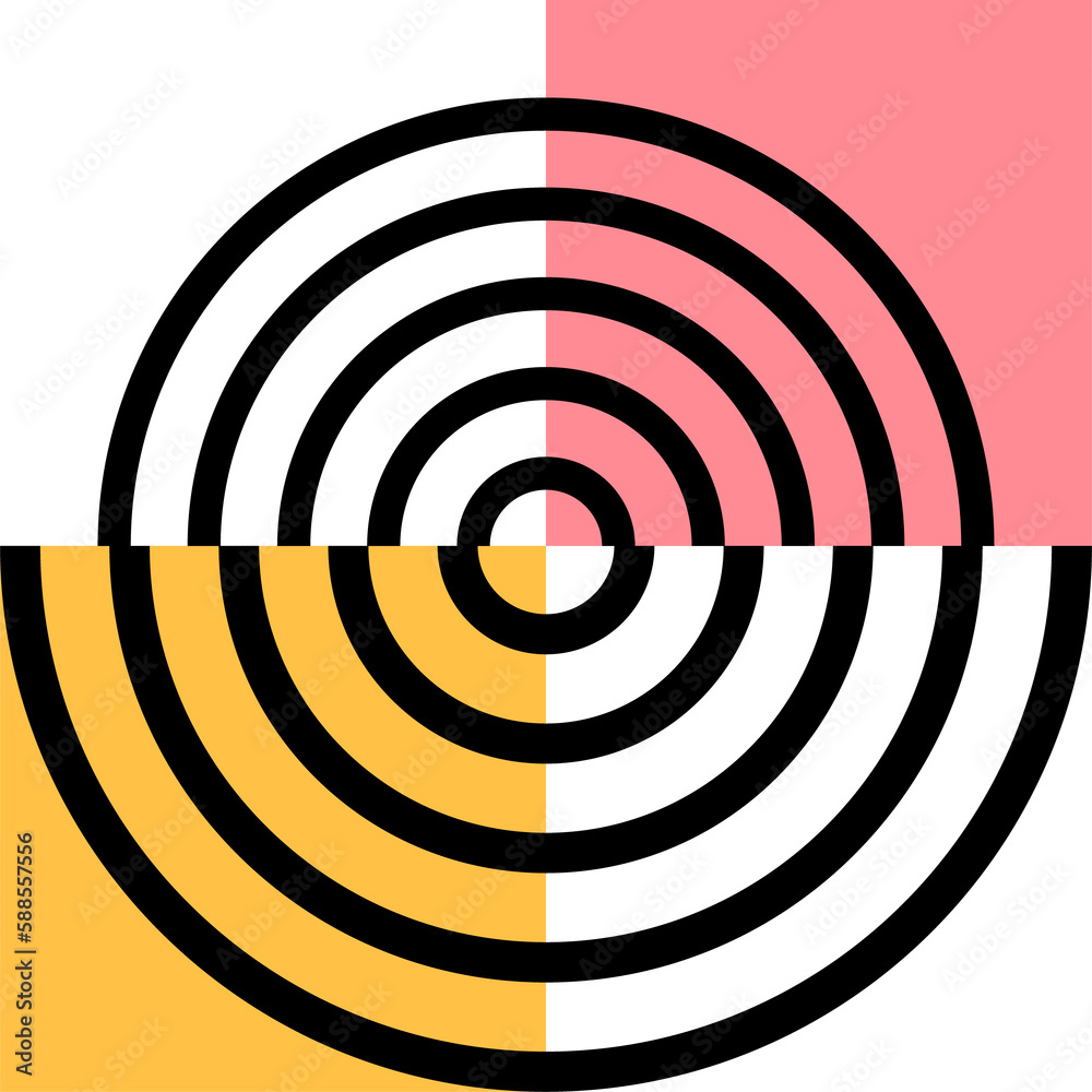 Aufkleber abstract pattern geometric shape psychedelic swirl