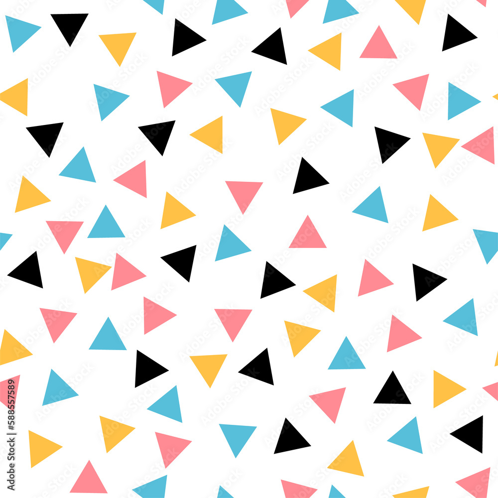 Poster Square shape background with color triangles