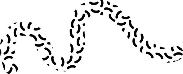 Memphis shapes background, abstract squiggly lines