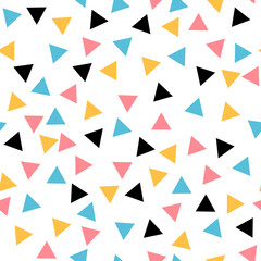 Square shape background with color triangles