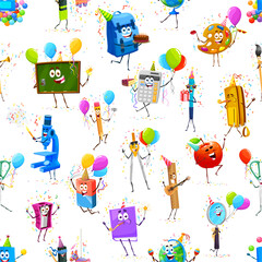 Birthday holiday funny stationery seamless pattern