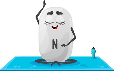 Cartoon Nitrogen vitamin character, N personage