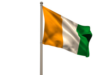Digitally generated ivory coast national flag