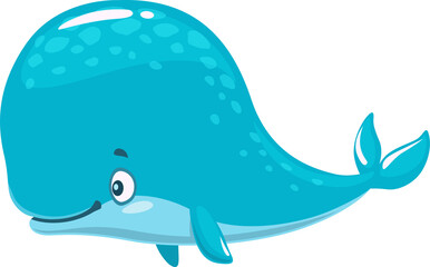 cartoon sperm whale or cachalot character, animal