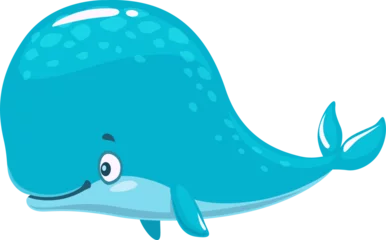 Abwaschbare Fototapete Wal cartoon sperm whale or cachalot character, animal