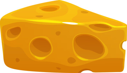 Cartoon maasdam, Dutch and Swiss cheese piece