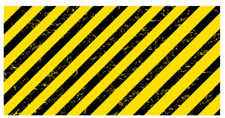 Grunge yellow and black stripes warning background