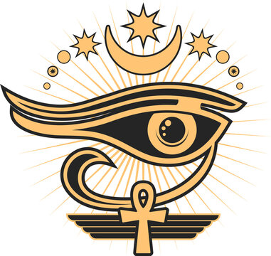 Esoteric sign, mystic occult talisman Horus eye
