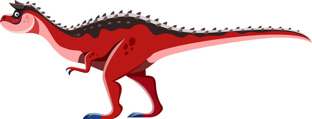 Cartoon Carnotaurus dinosaur cute character